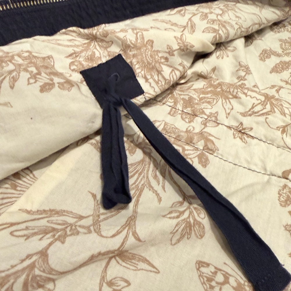 Talbots Petites Utility Jacket | Size P | Navy Blue | Floral Lined - Picture 3 of 6